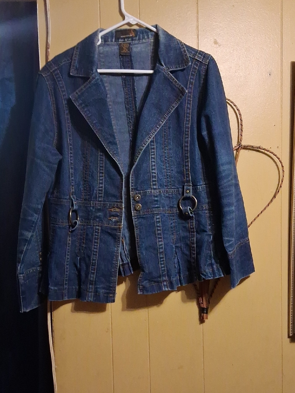 Ashley Stewart Dark Blue Denim Jacket Blazer
